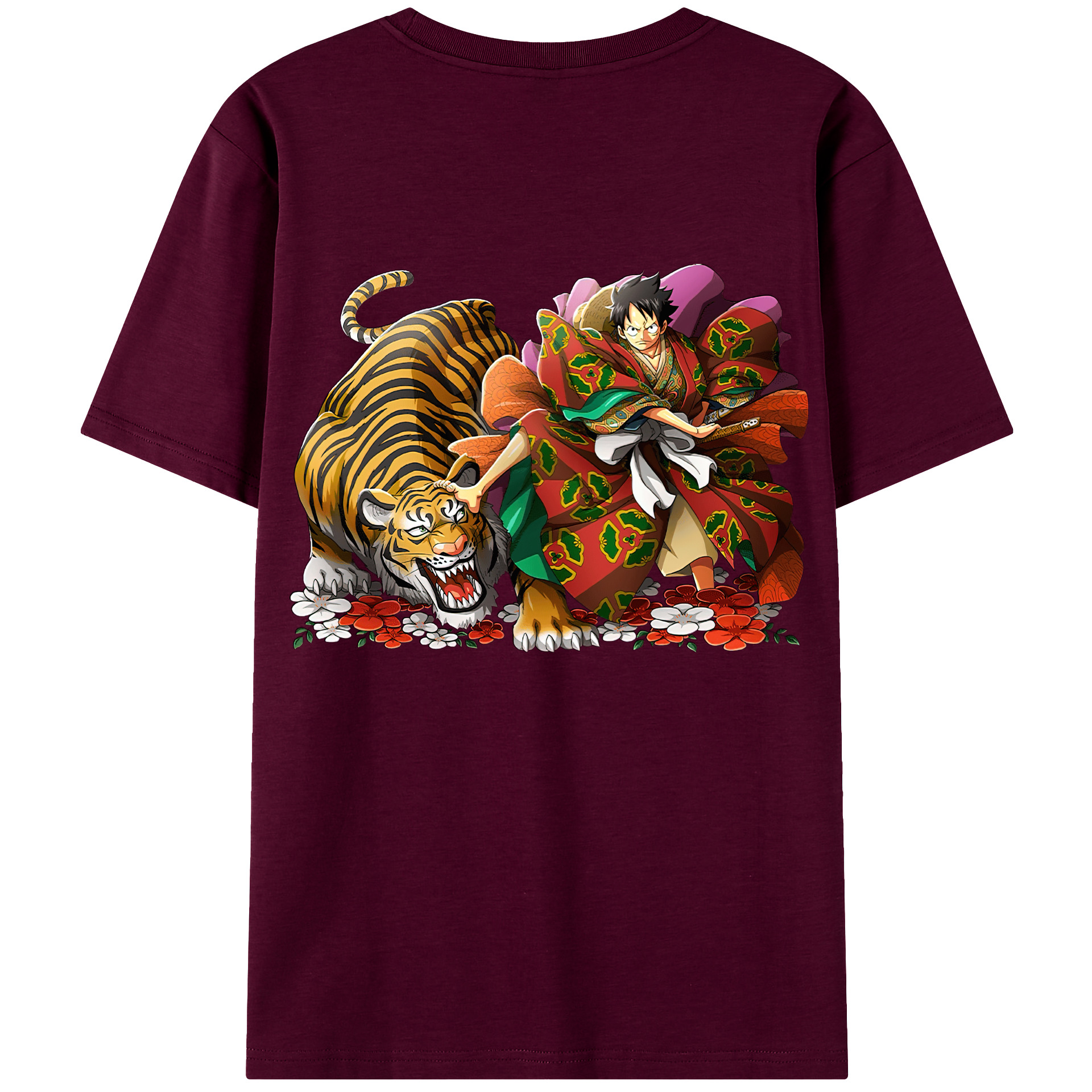 （画像用） ワンピース モンキー・D・ルフィ ONE PIECE Monkey D. Luffy レディース半袖Tシャツ(バックプリント)